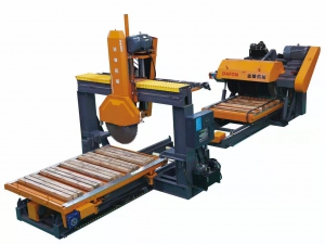 Multiblade stone cutting machine line